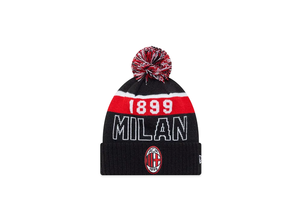 NEW ERA x AC Milan Pom-Pon Knit "Black/Scarlet"