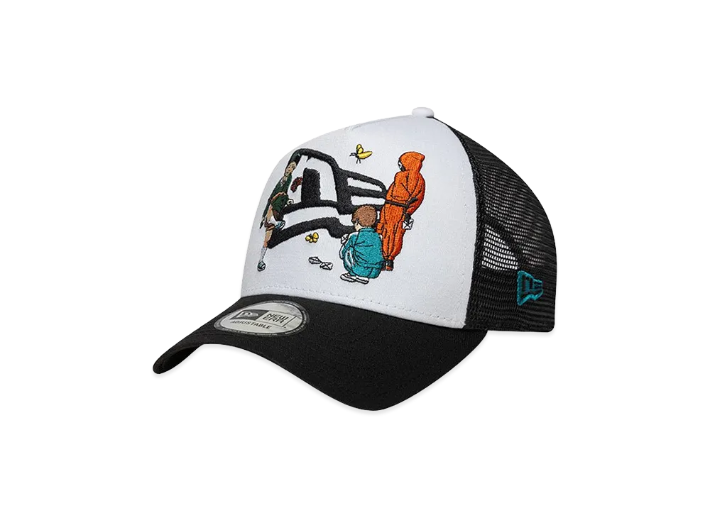 NEW ERA 9Forty E-Frame Trucker Squid Game Flag Logo "Black"