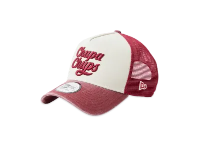NEW ERA 9Forty A-Frame Trucker Chupa Chups Italian Wash "Scarlet/Chrome"