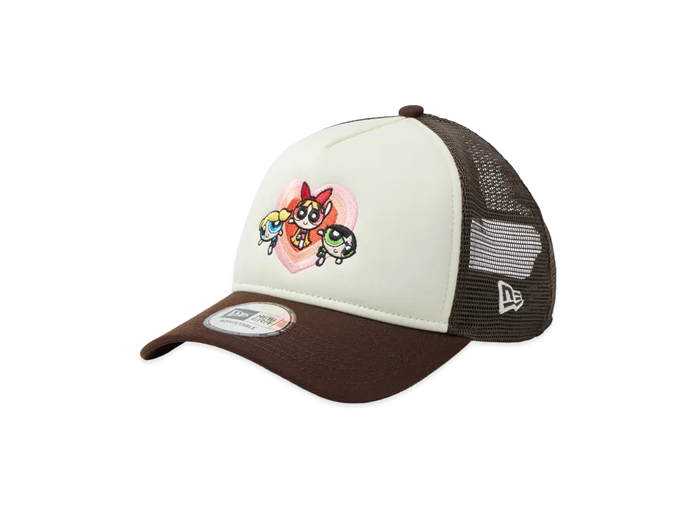 NEW ERA 9Forty A-Frame Trucker The Powerpuff Girls Heart "Chrome White/Burnt Wood"