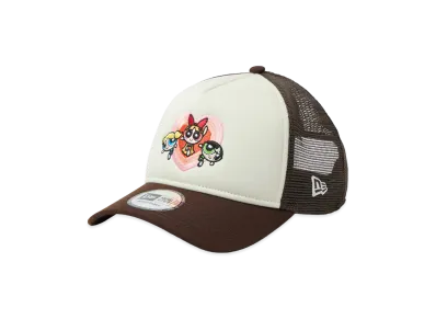 NEW ERA 9Forty A-Frame Trucker The Powerpuff Girls Heart "Chrome White/Burnt Wood"