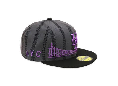 NEW ERA x THE CAP 59Fifty The Cap City Connect New York Mets "Charcoal/Stripe"