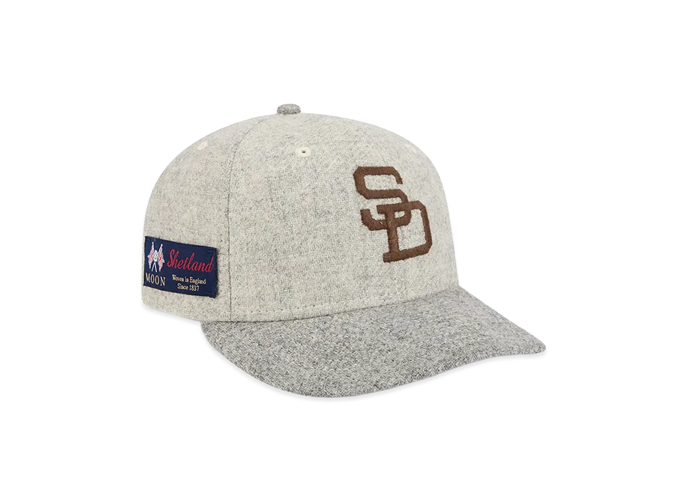 NEW ERA PC 59FIFTY Moon San Diego Padres Cooperstown "Gray"