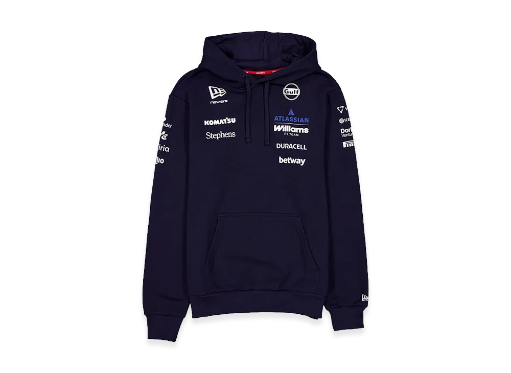 NEW ERA French Terry Sweatshirt Pullover Hoodie Atlassian Williams F1 Team Replica "Navy"