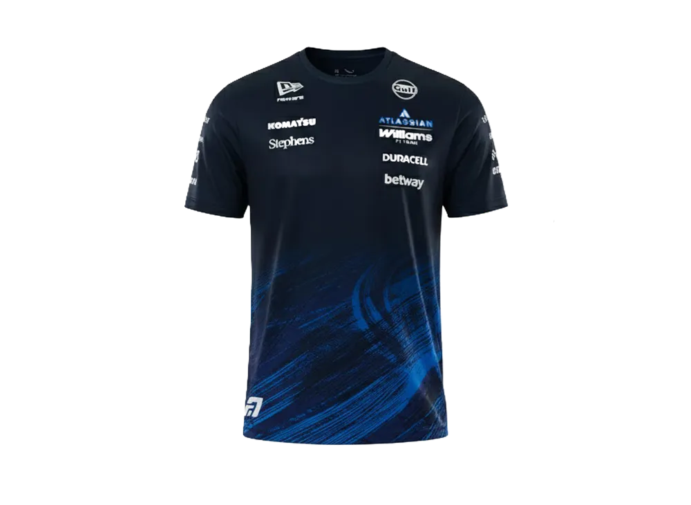 NEW ERA Short Sleeve Tech T-Shirt Atlassian Williams F1 Team Alex Albon 23 "Navy"