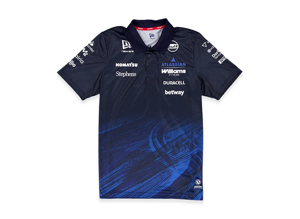 NEW ERA Short Sleeve Tech Polo Shirt Atlassian Williams F1 Team "Navy"