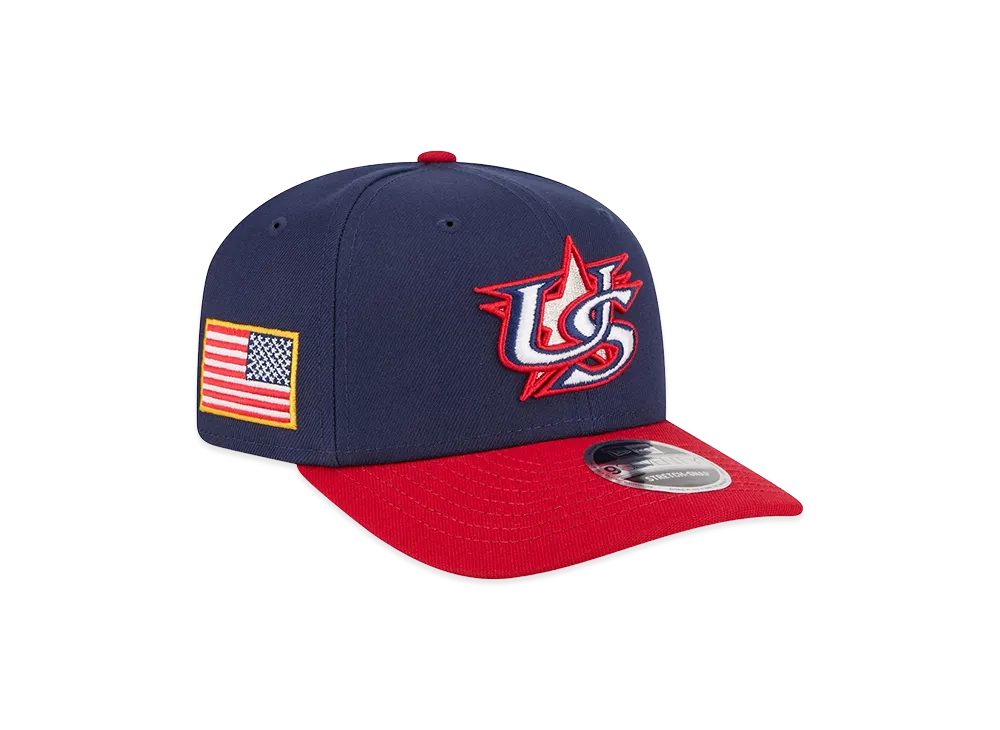 NEW ERA USA Baseball 2026WBC World Baseball Classic 9Seventy Adjustable Hat "Navy/Red"
