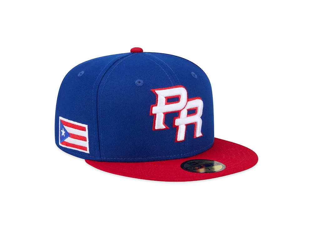 NEW ERA Puerto Rico Baseball 2026WBC World Baseball Classic 59Fifty Fitted Hat "Blue/Red"