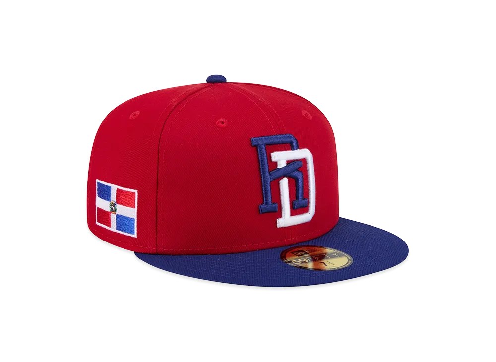 NEW ERA Dominican Republic Baseball 2026WBC World Baseball Classic 59Fifty Fitted Hat "Red/Blue"