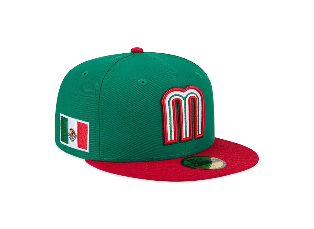 NEW ERA Mexico Baseball 2026WBC World Baseball Classic 59Fifty Fitted Hat "Green/Red"