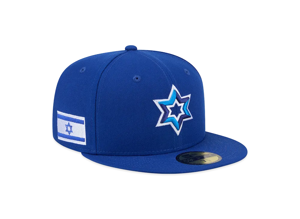 NEW ERA Israel Baseball 2026WBC World Baseball Classic 59Fifty Fitted Hat "Blue"