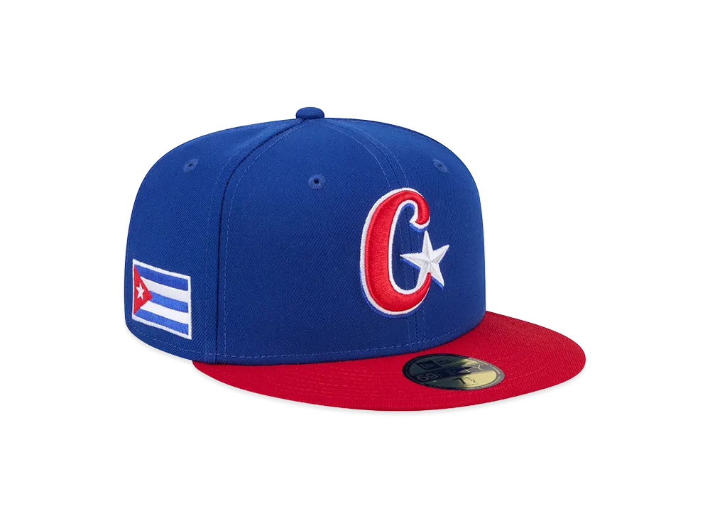 NEW ERA Cuba Baseball 2026WBC World Baseball Classic 59Fifty Fitted Hat "Blue/Red"