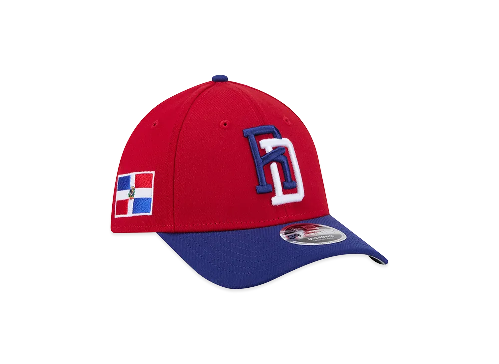 NEW ERA Dominican Republic Baseball 2026WBC World Baseball Classic M-Crown 39Thirty Flex Hat "Red/Blue"