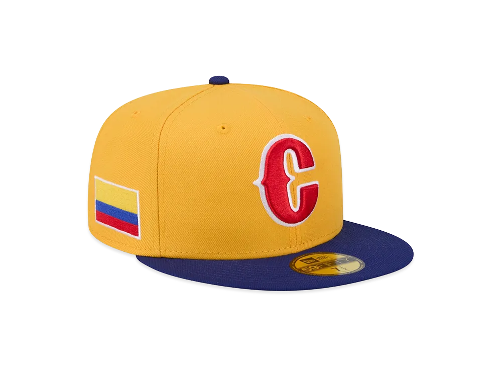 NEW ERA Colombia Baseball 2026WBC World Baseball Classic 59Fifty Fitted Hat "Yellow/Blue"