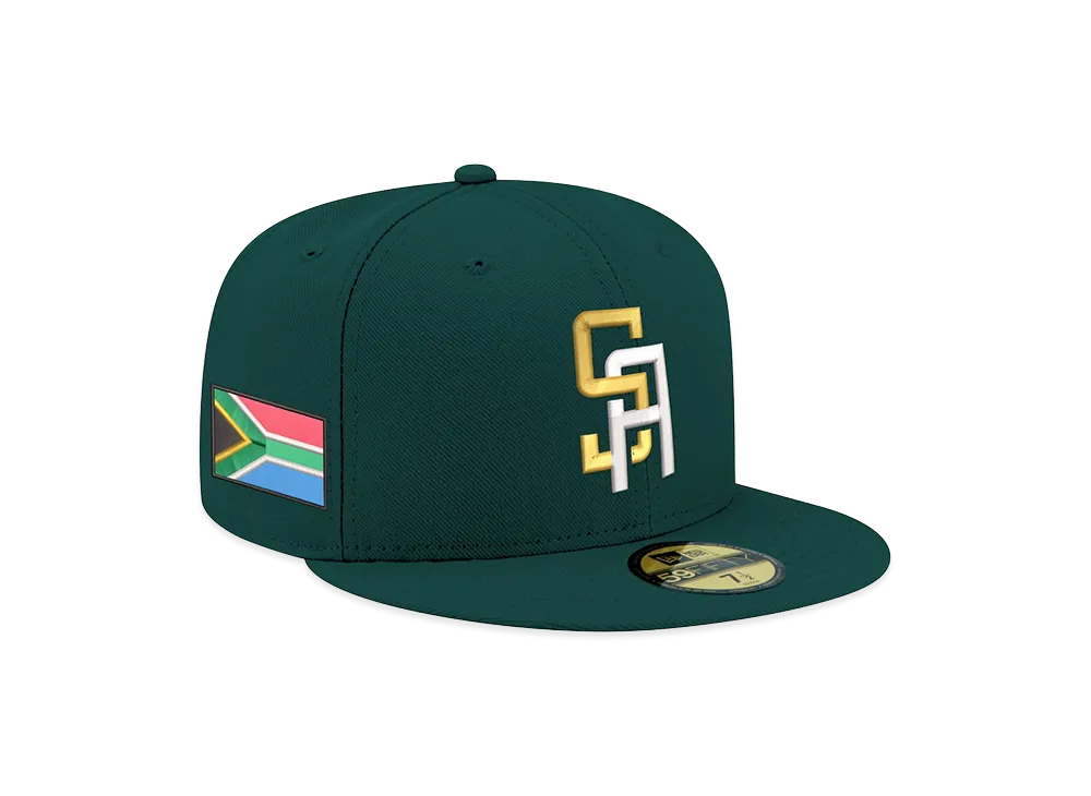 NEW ERA South Africa Baseball 2025 World Baseball Classic Qualifier 59Fifty Fitted Hat "Dark Green"