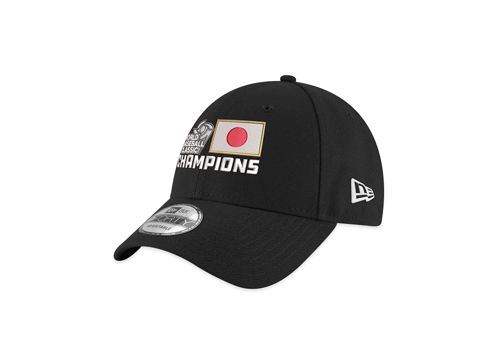 NEW ERA Japan Baseball 2023 World Baseball Classic Champions Locker Room Replica 9Forty Adjustable Hat "Black"