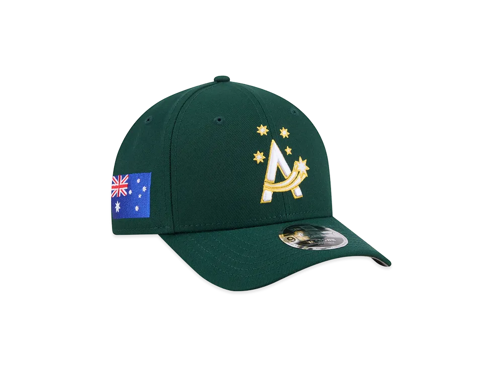 NEW ERA Australia Baseball 2026WBC World Baseball Classic 9Forty M-Crown Adjustable Hat "Dark Green"