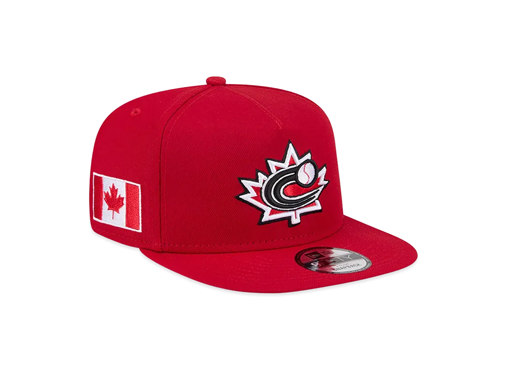 NEW ERA Canada Baseball 2026WBC World Baseball Classic 9Fifty A-Frame Snapback Hat "Red"