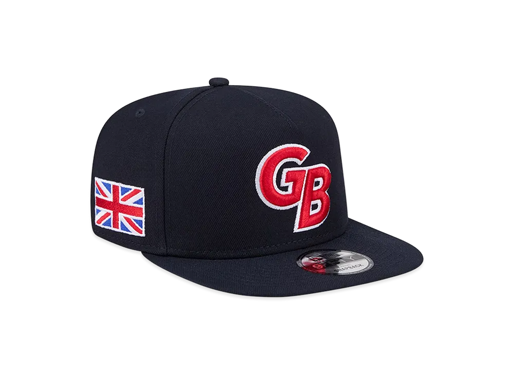 NEW ERA Great Britain Baseball 2026WBC World Baseball Classic 9Fifty A-Frame Snapback Hat "Navy"