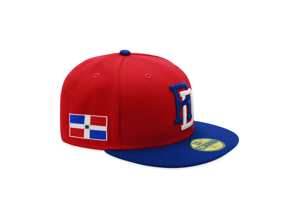 NEW ERA x THE CAP 59Fifty 2026 World Baseball Classic On-Field Dominican Republic "Scarlet/Dark Royal"