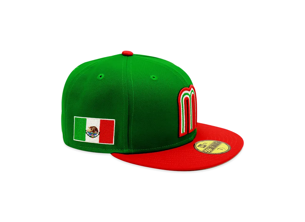 NEW ERA x THE CAP 59Fifty 2026 World Baseball Classic On-Field Mexico "Kelly/Scarlet"