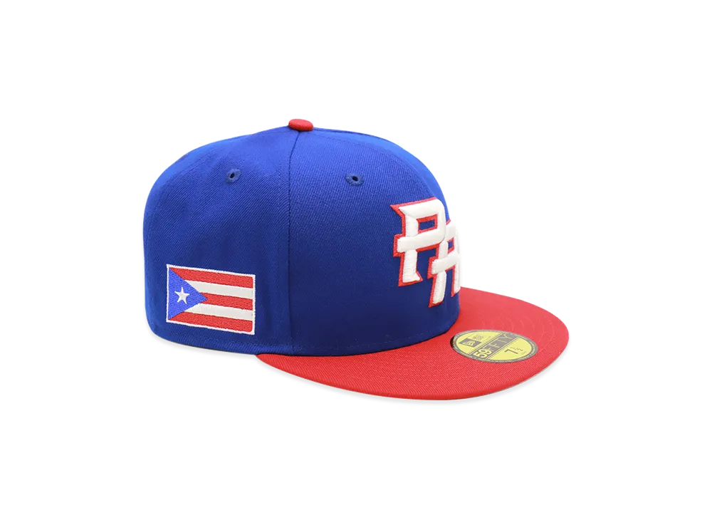 NEW ERA x THE CAP 59Fifty 2026 World Baseball Classic On-Field Puerto Rico "Light Royal/Scarlet"