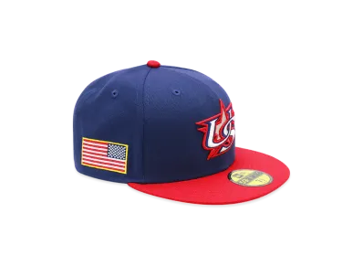 NEW ERA x THE CAP 59Fifty 2026 World Baseball Classic On-Field USA "Light Navy/Scarlet"