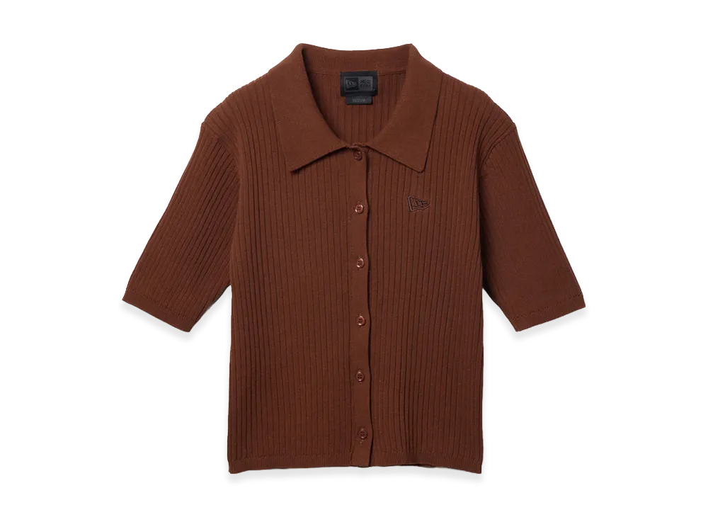 NEW ERA Women's Knit Polo Cardigan Black Label SS26 "Brown"