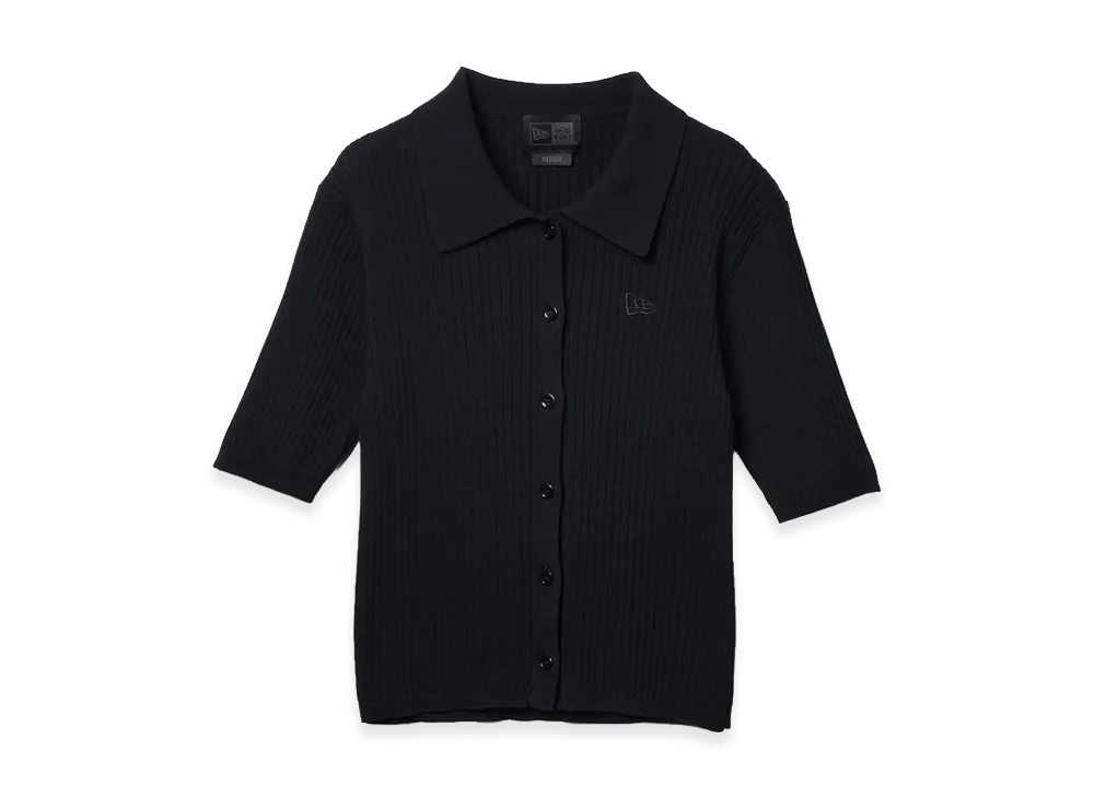 NEW ERA Women's Knit Polo Cardigan Black Label SS26 "Black"