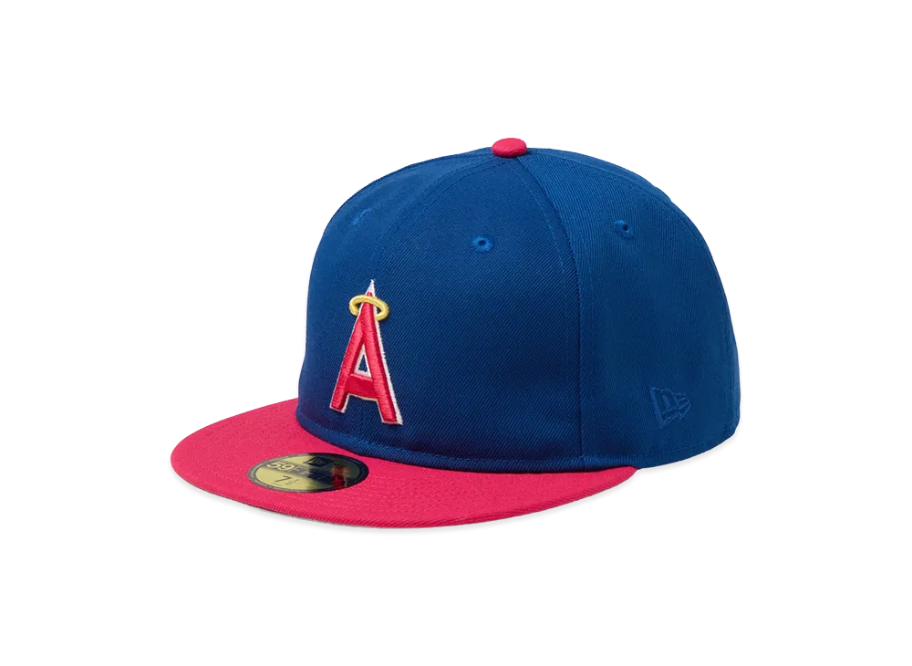 NEW ERA 59Fifty Soft Buckram Black Label SS26 Los Angeles Angels "Blue Red Visor"