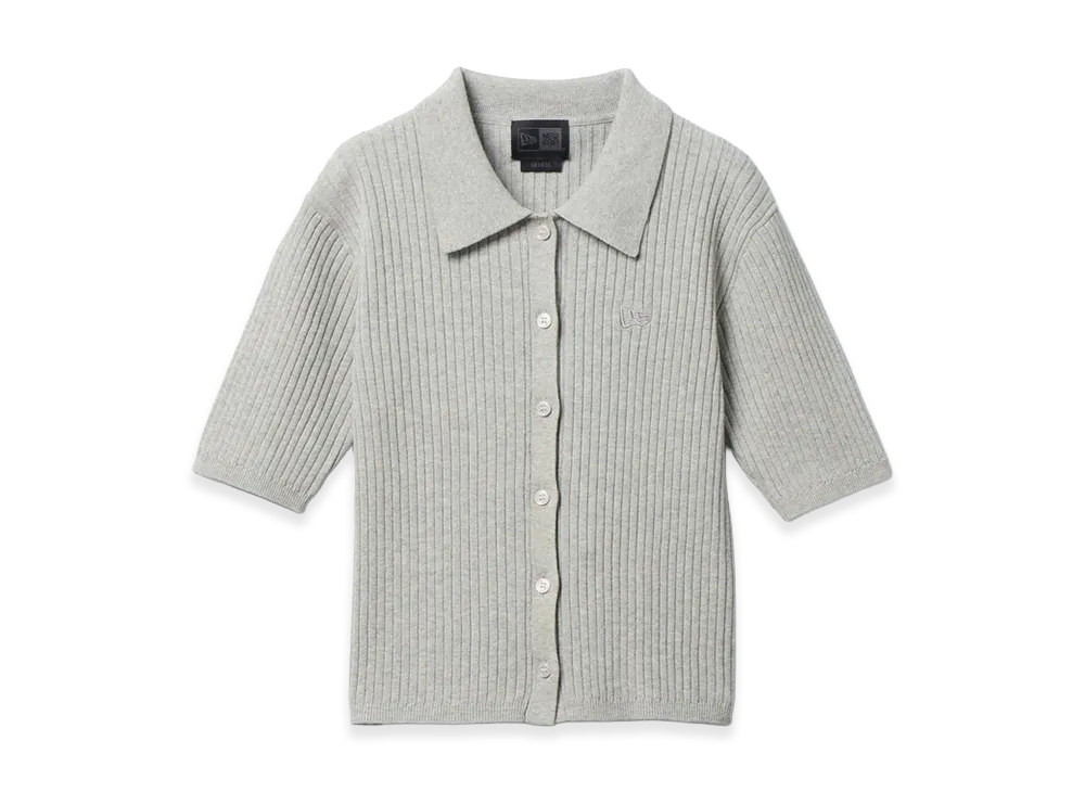 NEW ERA Women's Knit Polo Cardigan Black Label SS26 "Grey"