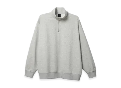 NEW ERA French Terry Sweat Half Zip Black Label SS26 "Light Grey"