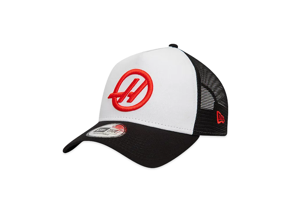 NEW ERA 9Forty A-Frame Trucker MoneyGram Haas F1 Team "White/Black"