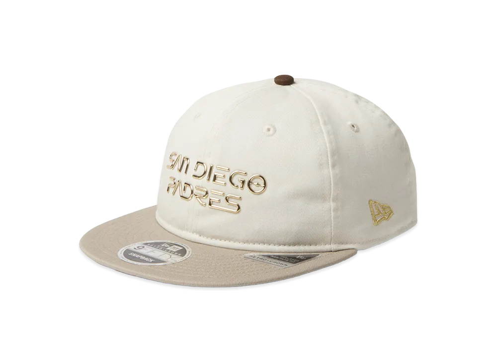 NEW ERA x Hajime Sorayama x MLB RC 9Fifty Flat Visor TPU Logo San Diego Padres "Ivory/Pebble"