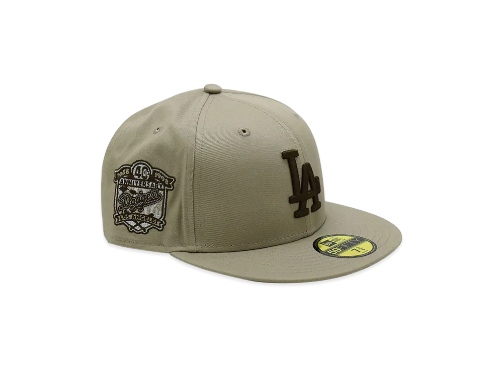 NEW ERA x THE CAP 59Fifty Unwind Mocha Los Angeles Dodgers "Pebble"
