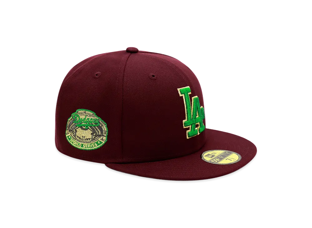 NEW ERA x THE CAP 59Fifty Metallic Horus Los Angeles Dodgers "Maroon"