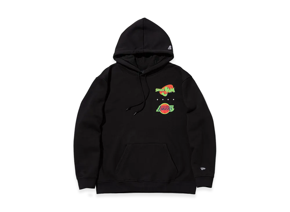 NEW ERA Oversized Sweat Pullover Hoodie Space Jam2 A New Legacy Los Angeles Lakers "Black"