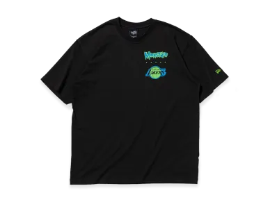 NEW ERA Short Sleeve Oversized Cotton T-Shirt Space Jam2 A New Legacy Los Angeles Lakers "Black"