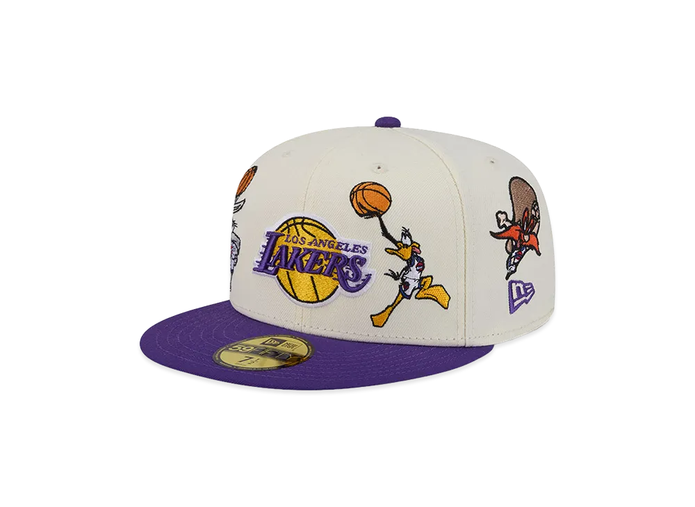 NEW ERA 59Fifty Space Jam Los Angeles Lakers Tune Squad "White/Purple"