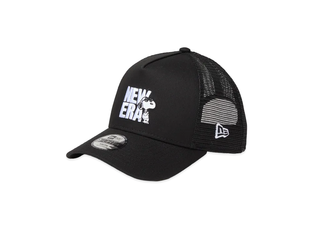 NEW ERA Kids Youth 9Forty A-Frame Trucker Vintage Peanuts Peanuts Joe Cool "Black"