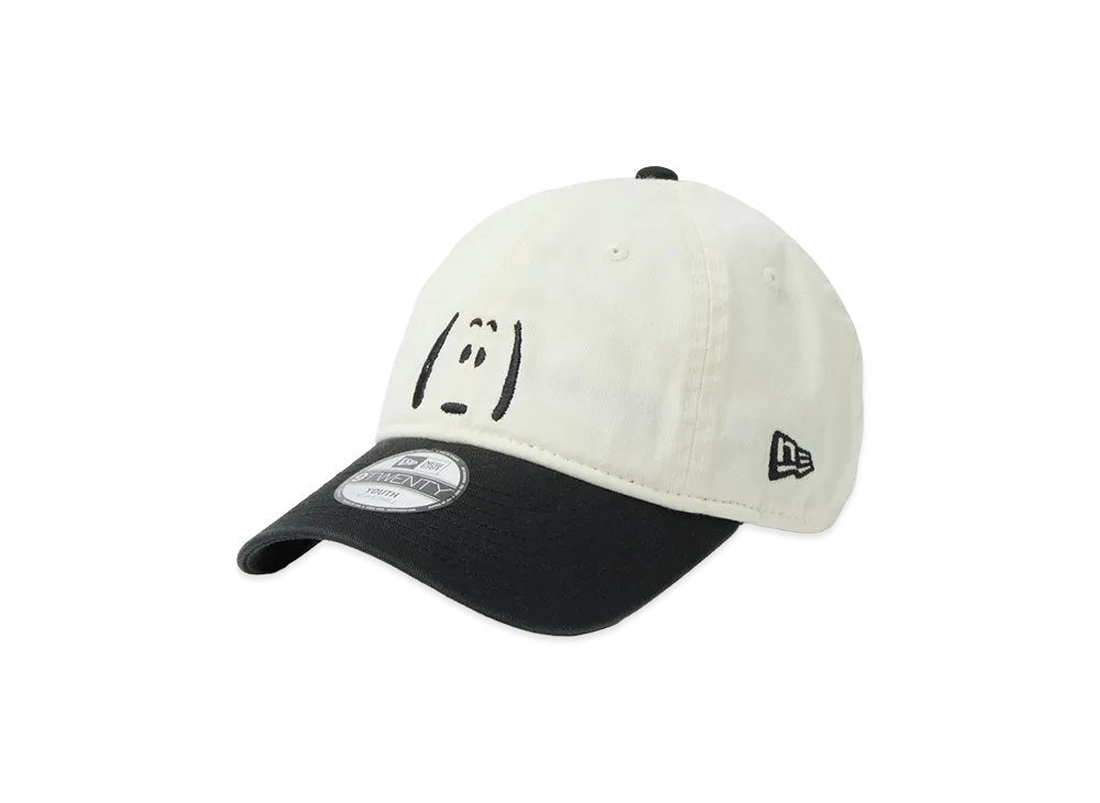 NEW ERA Kids Youth 9Twenty Vintage Peanuts Peanuts 2-Tone "Chrome White/Black"