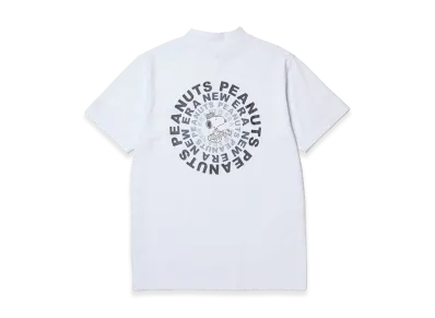 NEW ERA Golf Short Sleeve Mid Neck T-Shirt Vintage Peanuts Peanuts Golf Circle Logo "White"
