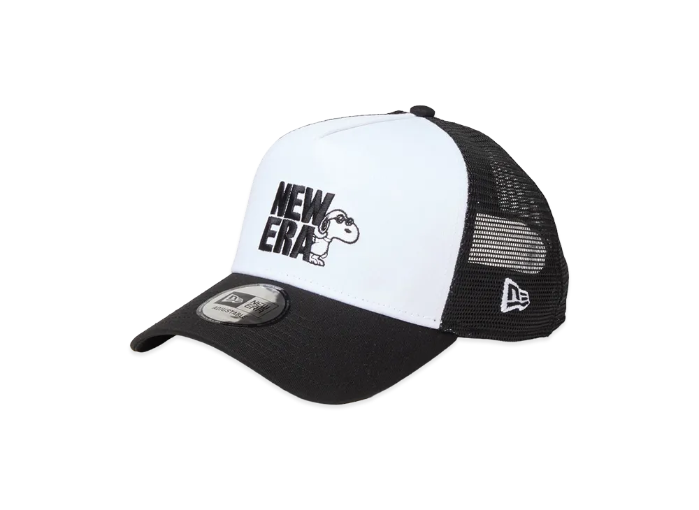 NEW ERA 9Forty A-Frame Trucker Vintage Peanuts Peanuts Joe Cool "Black/White"