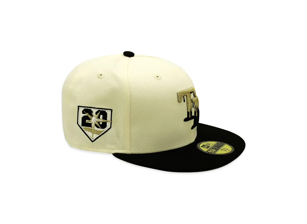 NEW ERA x THE CAP 59Fifty Super Drip Tampa Bay Rays "Chrome White/Black"
