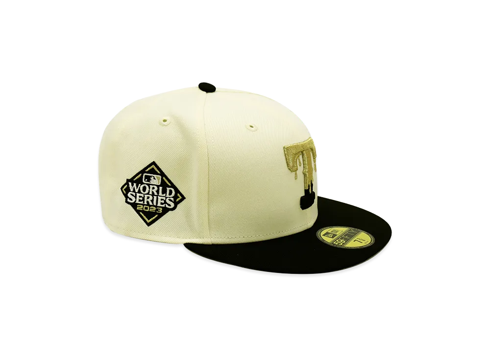 NEW ERA x THE CAP 59Fifty Super Drip Texas Rangers "Chrome White/Black"