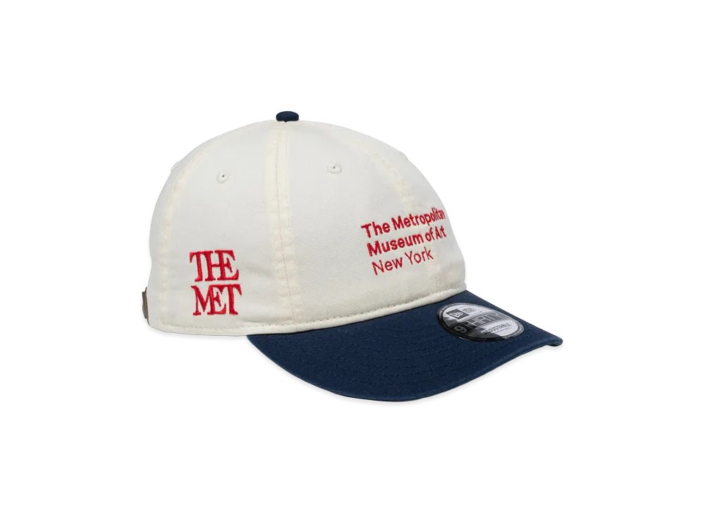 NEW ERA x The Met 9Thirty Leather Strap "Chrome/Oceanside Blue"