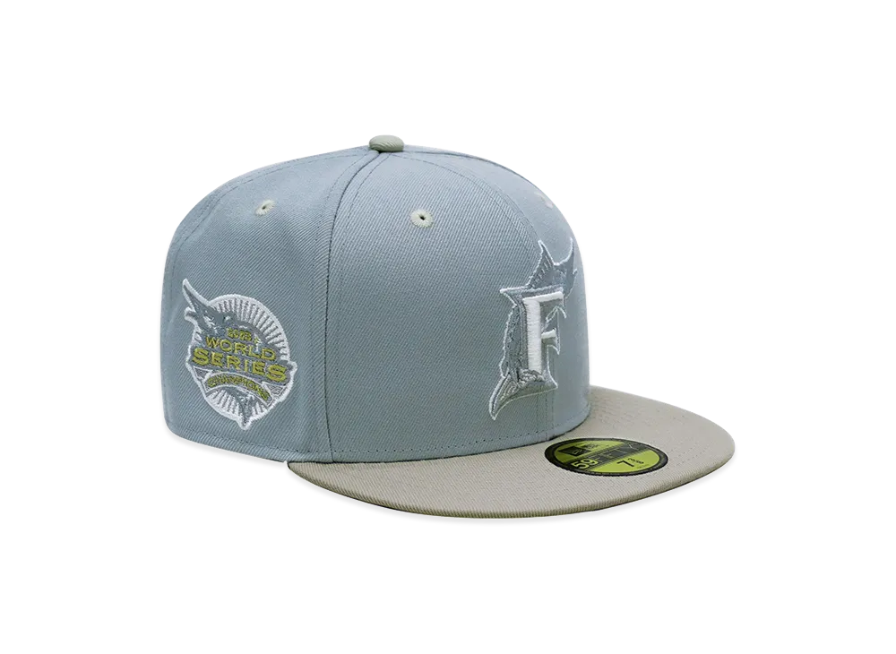 NEW ERA x THE CAP 59Fifty Sway Shoreline Florida Marlins "Snow Grey/Stone"