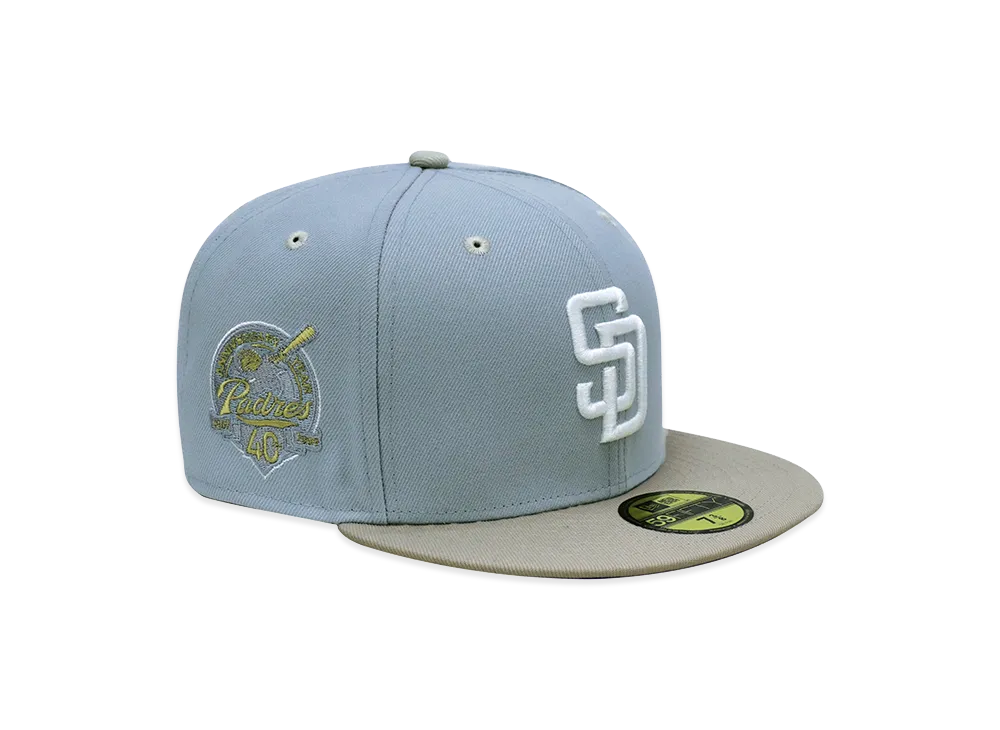 NEW ERA x THE CAP 59Fifty Sway Shoreline San Diego Padres "Snow Grey/Stone"