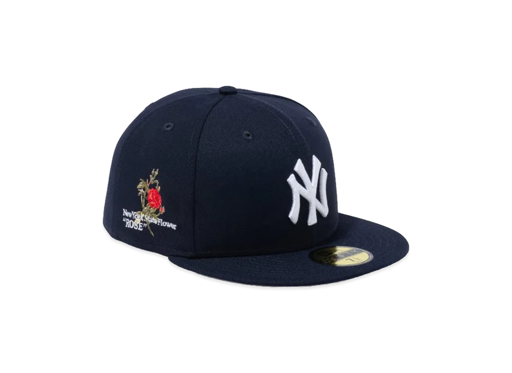 NEW ERA 59Fifty MLB State Flowers New York Yankees "Navy"
