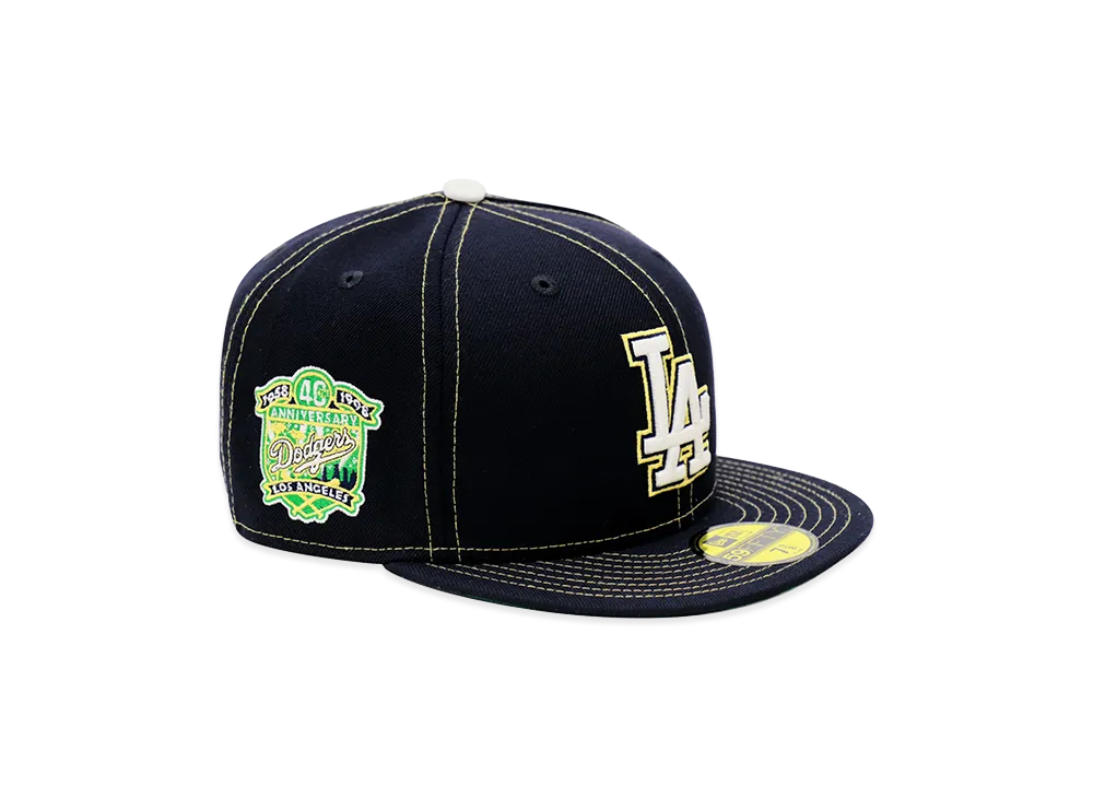NEW ERA x THE CAP 59Fifty Old Stitch Los Angeles Dodgers "Navy"